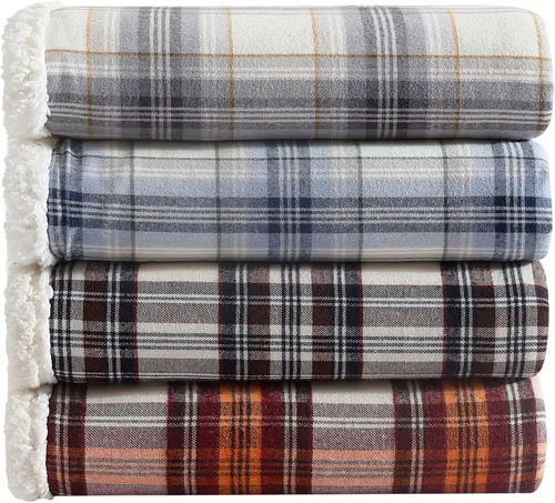 Miniatura 6 de Eddie Bauer - Manta, ropa de cama reversible de sherpa y forro polar cepillado súper suave, mantas de arrullo para sofá, ideal para descansar