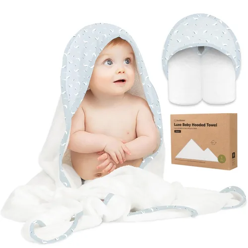 Miniatura 20 de KeaBabies Toalla de bebé con capucha para recién nacido, viscosa derivada de bambú, toallas de baño grandes con capucha para niños, niñas, niños