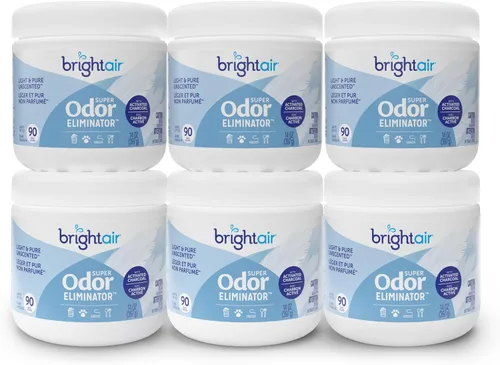 Miniatura 18 de Bright Air 14 oz. Super eliminador de olores, para espacios medianos, aroma a mandarina y limón fresco, caja de 6, ambientador, aceites esenciales