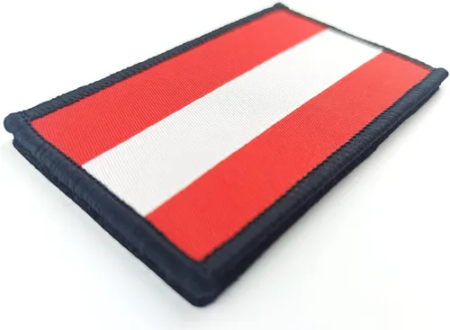 Miniatura 3 de Overdecor Parches militares tácticos con la bandera austriaca de Austria, cierre de velcro, paquete de 2