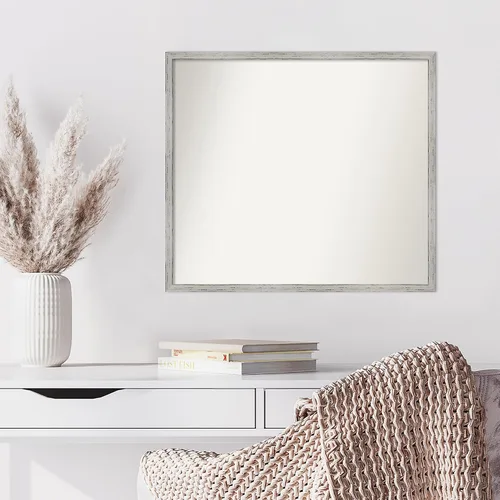 Miniatura 19 de Amanti Art Espejo de baño blanco para sobre el fregadero, 32 x 45 pulgadas, espejo de tocador rectangular blanco esbelto, marco de madera moderno