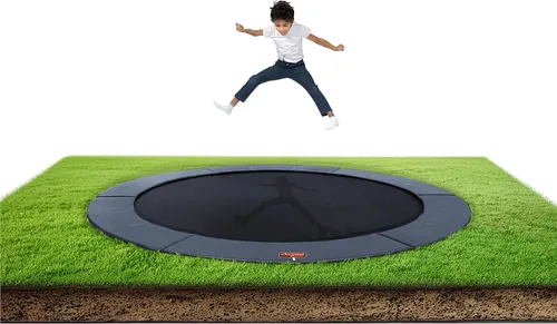 Miniatura 15 de Avyna Trampolín redondo en el suelo de alta calidad, 15 pies, 14 pies y 12 pies - Trampolín al aire libre para niños y adultos con características