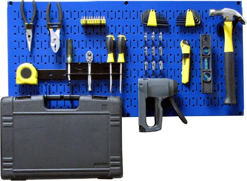 Miniatura 18 de Wall Control Sistema modular de organizador de herramientas de tablero perforado, unidad de almacenamiento de herramientas de metal montado