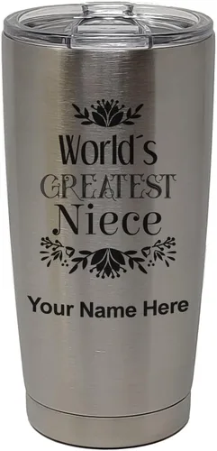 Miniatura 31 de LaserGram Vaso aislado al vacío de 20 onzas, con grabado personalizado incluido (negro)