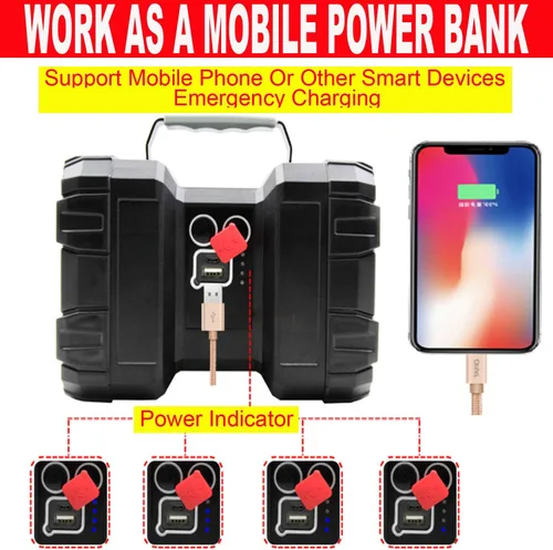Miniatura 6 de SUYOOULIN Linterna recargable, linterna LED de 10000 mAh, 12000 lúmenes, 20 h, espera ultra larga, 3+4 modos de luces, linterna de campamento