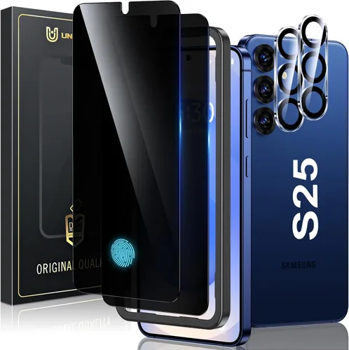 Miniatura 9 de UniqueMe Protector de pantalla de privacidad para Samsung Galaxy S22 de 6.1 pulgadas, compatible con huellas dactilares ultrasónicas, [2+2 unidades]