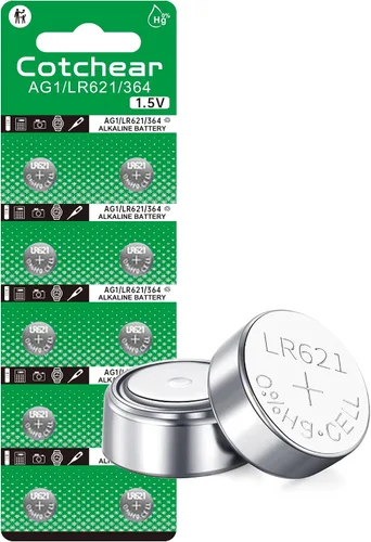 10 unids AG1 Batería LR621 364 Reloj Batería 1.55V 364 SR621SW LR621 621 LR60 CX60 Pilas de Botón Alcalino para Reloj Juguetes Remoto