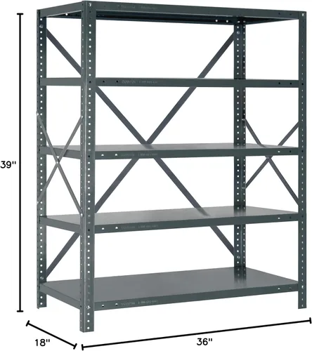 Miniatura 517 de Quantum QSBU-245BK Heavy Duty Shelving Unit with (7) Shelves and (24) QUS245 Black Bins for Garage Warehouse Storage Distribution 400 lb Load