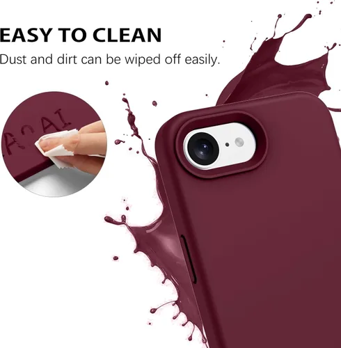 Miniatura 236 de GUAGUA Funda compatible con iPhone 17 Pro Max de 6.9 pulgadas, silicona líquida, goma de gel suave, delgada, forro de microfibra delgada