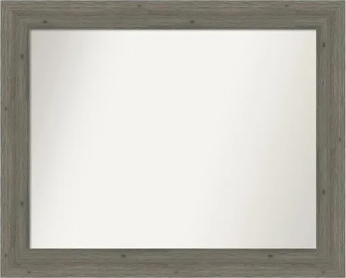 Miniatura 203 de Amanti Art Espejo de pared personalizado no biselado (24.5 x 24.5 pulgadas), marco gris marrón alta, varios tamaños personalizados, espejo de baño