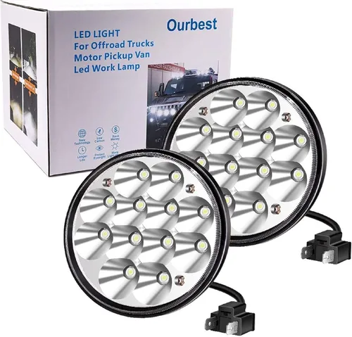 Miniatura 9 de Ourbest H5001 - Luces LED Par46 para foco, 5.75 pulgadas, 5-3/4 pulgadas, luz redonda para camión, todoterreno, lámpara de trabajo LED, haz sellado