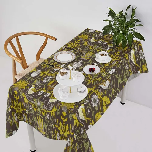 Miniatura 25 de Mantel de Mesa William Morris, Diseño Original William Morris Rústico de Granja Familiar con Estampado Étnico Mínimo para Decoración de Fiesta