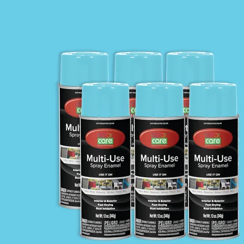 Miniatura 11 de Pintura en aerosol, 12 onzas, paquete de 6 (mezcla de colores cálidos: blanco brillante, rojo rubí, naranja, amarillo, marrón, negro brillante)