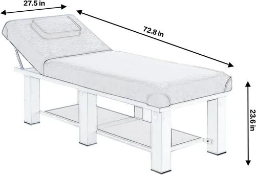 Miniatura 7 de Cama de masaje ajustable cama de spa cama facial, se puede utilizar como mesa de terapia física para masaje de mesa facial en casa, superficie