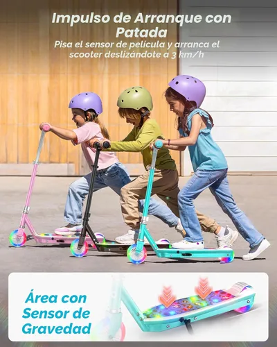 Miniatura 4 de Gyroor KS2 Kids Electric Scooter – 5 MPH Safe Speed, Foot Sensor Start, LED Lights, Adjustable Handlebar, 2 Hr Fast Charge, UL2272 Certified, Ages