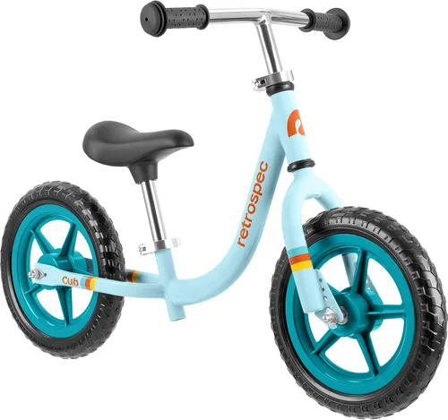 Miniatura 9 de Retrospec Cub - Bicicleta de equilibrio para niños de 18 meses a 3 años, bicicleta para principiantes sin pedal de 12 pulgadas con asiento