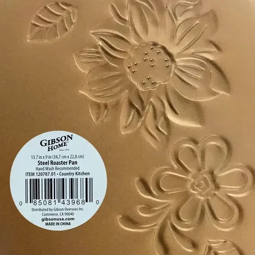 Miniatura 3 de Gibson Home Country Kitchen - Sartén para asar en relieve de acero al carbono de 19 pulgadas en cobre