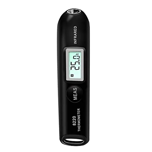Miniatura 6 de Bolígrafo termómetro infrarrojo digital, pequeño bolígrafo de temperatura portátil con pantalla LCD, selección Celsius o Fahrenheit, temperatura sin