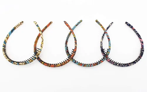 Miniatura 3 de JOBAND Diademas bohemias para mujer, bandas antideslizantes para el cabello, peine de dientes, accesorios para el cabello, aro de resina (4 piezas)