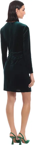 Miniatura 3 de Donna Morgan Vestido de terciopelo con cintura torcida para mujer