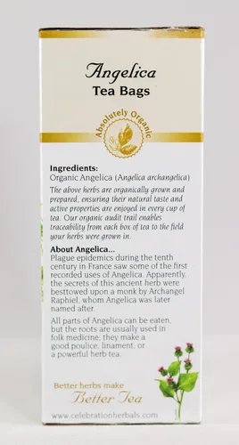 Miniatura 5 de CELEBRATION HERBALS Angélica Root Organic 24 Bolsa, 0.02 libras