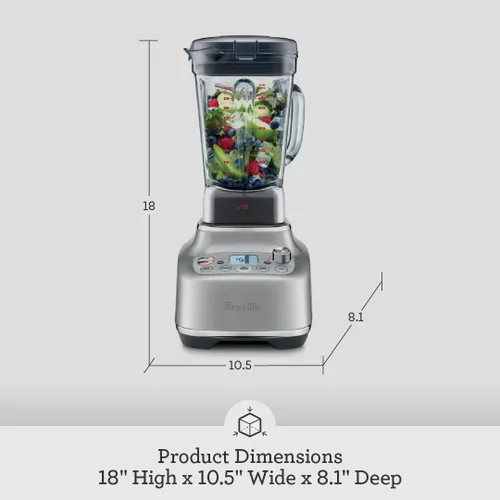 Miniatura 6 de Breville BBL920BST Super Q Licuadora de Grado Comercial para el Hogar, Acero Inoxidable Negro