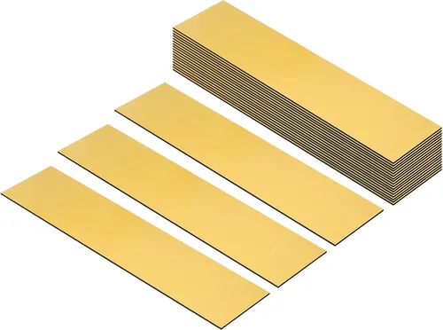 Miniatura 17 de PATIKIL Placas de nombre en blanco de 8"x2", paquete de 20, placas de nombre personalizadas grabadas personalizadas, rectángulos en blanco