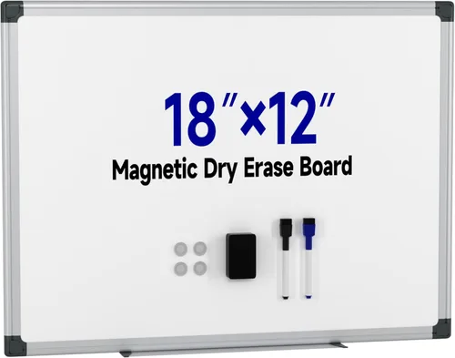 Miniatura 9 de Pizarra blanca magnética para colgar de 36 x 24 pulgadas para pared, pizarra de borrado en seco para oficina, escuela, hogar, marco plateado