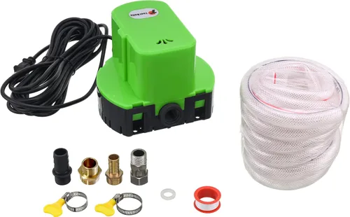 Miniatura 5 de Bomba automática de cubierta de piscina, bomba sumergible para cubierta de piscina de 1200 GPH, bomba de sumidero con 4 adaptadores manguera