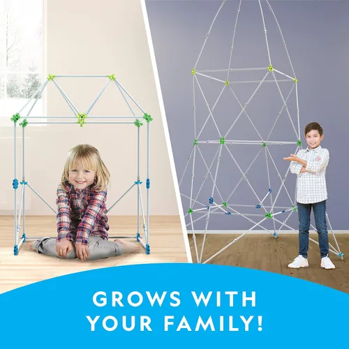 Miniatura 9 de National Geographic Kit de construcción de fuertes para interiores, 225 piezas para juego creativo, juguetes de construcción STEM para niños de 6 a