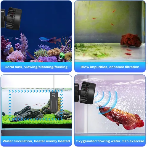 Miniatura 5 de hygger DC Potente Generador de Olas para Acuario, Bomba de Agua de Circulación Silenciosa para Acuario, Frecuencia de Flujo Ajustable, 4 Modos