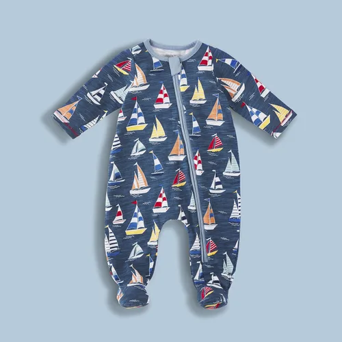 Miniatura 2 de Mud Pie Baby Boys' Sailboat Zipper Sleeper