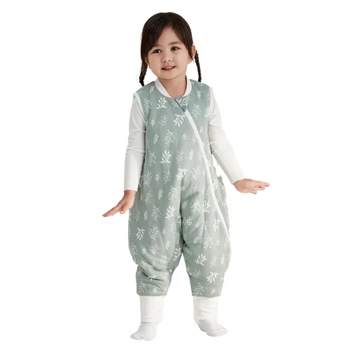 Miniatura 9 de Duomiaomiao Paquete de 2 bolsas de dormir TOG para niños de 6 a 12 meses, 100% algodón, ligero, con pies, transpirable, cómoda manta para niños