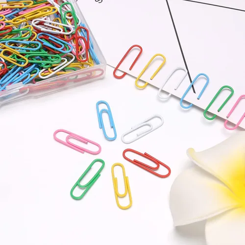 Miniatura 4 de Elisel Clips de papel de colores, 200 piezas de tamaño mediano (1.3 pulgadas), duraderos y resistentes al óxido, ideales para oficina, escuela y uso