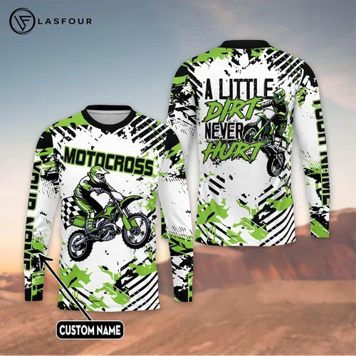 Miniatura 4 de LASFOUR Camiseta de motocross personalizada 3D para niños y jóvenes, camiseta de carreras de motocross para niños y jóvenes, camiseta de conducción