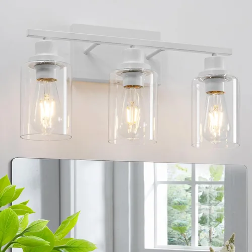 Miniatura 22 de 4 Luces Accesorios de Iluminación para Baño Níquel Cepillado Luz de Tocador Sobre Espejo Moderno Estilo Granja Apliques de Iluminación de Pared