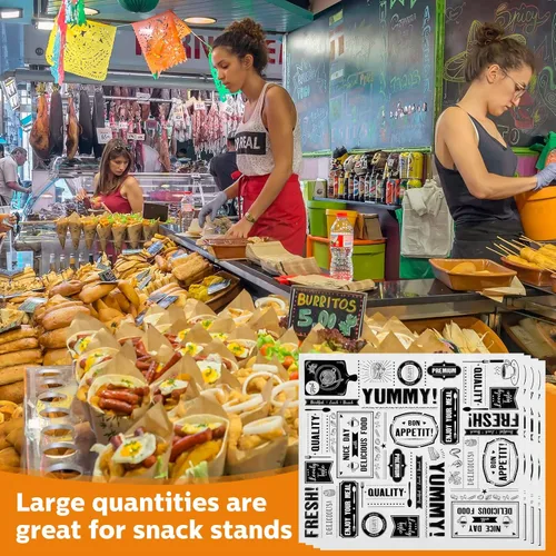 Miniatura 6 de Chinco 1000 hojas de papel encerado de periódico, papel de envoltura de alimentos, resistente a la grasa, forro impermeable para envolver alimentos