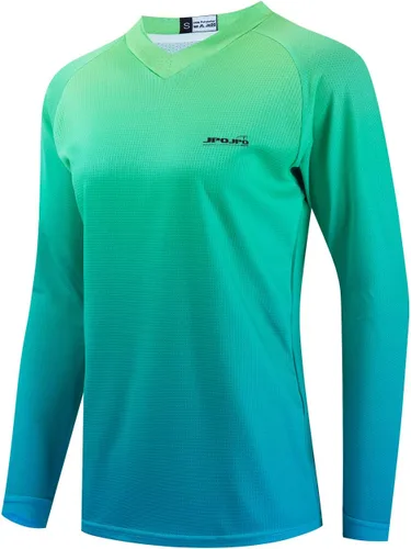 JPOJPO Camiseta de ciclismo para mujer MTB Downhill camiseta de manga larga para motocicleta, motocross, ropa todoterreno de secado rápido, S-XXL
