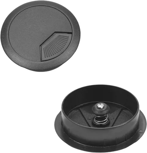 Miniatura 10 de MroMax Ojales de escritorio de plástico de 1.38 pulgadas (1.378 in), para organizar los ojales de escritorio, organizador de cables para el hogar