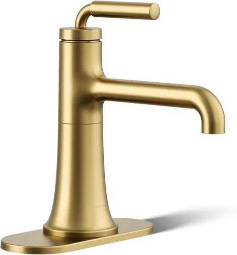 Miniatura 20 de Kohler 27415-4-BMB Tone™ Grifo de lavabo de baño monomando, 1.2 gpm, negro mate con latón moderno cepillado Negro mate/Bronce moderno