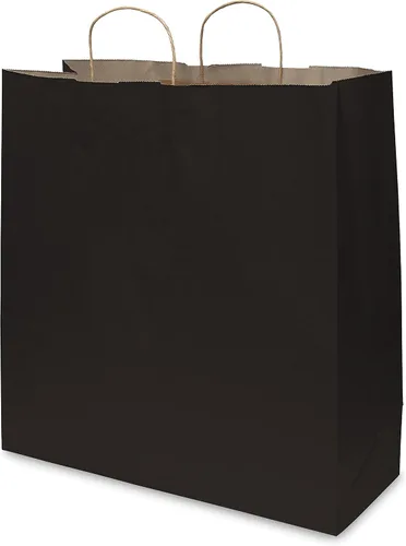 Miniatura 5 de Prime Line Packaging Bolsas de regalo negras, bolsas de regalo de papel kraft con asas para pequeñas empresas, bolsas de compras extra grandes