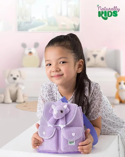 Miniatura 4 de Naturally KIDS Mini mochila de dinosaurio - Mochila muy pequeña para niñas y niños - Juguetes de dinosaurio para niños de 3 a 5 años - Mochila