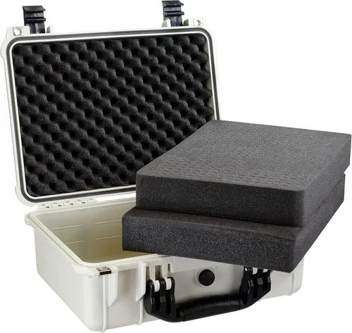 Miniatura 7 de Eylar Estuche Rígido Estándar de 16" para Equipo y Cámara, Impermeable con Espuma, Estándares TSA Blanco