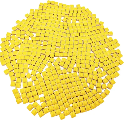 Miniatura 16 de 500 PCS / 1.1 LB Azulejos de Mosaico Cuadrados de Cerámica, 0.4 x 0.4 pulgadas Hechos a Mano para Hacer Micro Azulejos de Mosaico Creativos