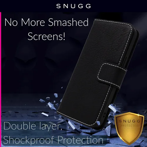 Miniatura 5 de Snugg Funda tipo cartera para iPhone 15 Plus – Funda plegable con 3 ranuras para tarjetas, cierre magnético y función de soporte para teléfono