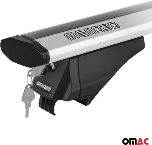 Miniatura 9 de OMAC Barras transversales para portaequipajes para Volvo XC40 2018 a 2023, 165 libras, plateadas, aerodinámicas, 2 piezas