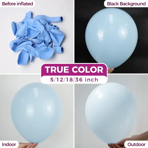 Miniatura 251 de Bezente - Globos de 5 pulgadas de látex redondos pequeños para revelación de género, despedidas de soltera, cumpleaños, bodas y aniversarios, aptos