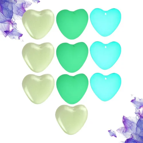 Miniatura 7 de HEALLILY Piedras de corazón que brillan en la oscuridad, piedras brillantes para pasarelas, caminos, patio, césped, jardín zen, decoración