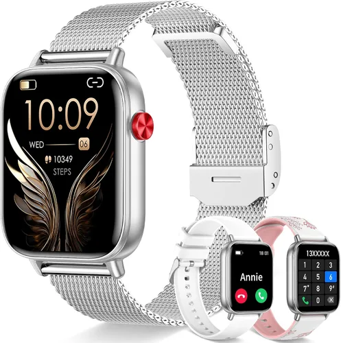 Miniatura 10 de Reloj inteligente de 1.83 pulgadas para mujer con llamada Bluetooth (respuesta/marcación), rastreador de actividad física con más de 100 modos