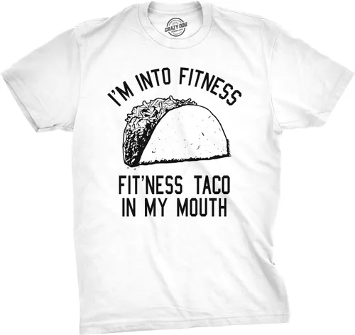 Camisa divertida para hombre de fitness Taco con diseño humorístico sarcástico de gimnasio